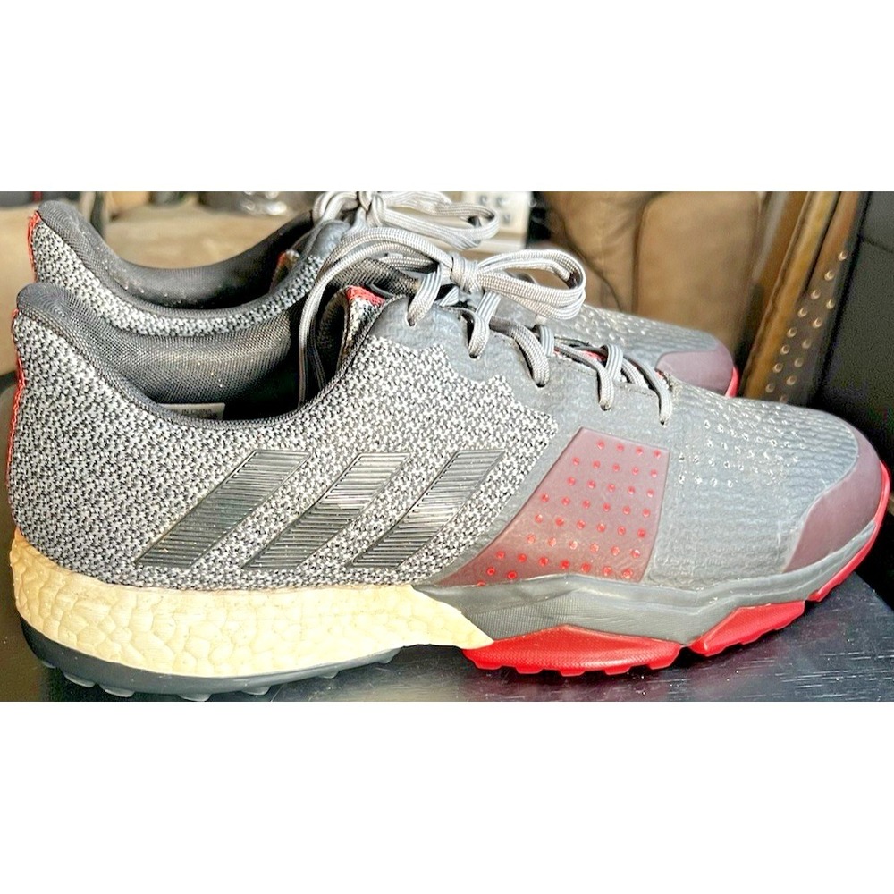 Adidas Adipower Sport Boost 3 Golf Shoes Activewear Black/Red Lace Up Mens 11